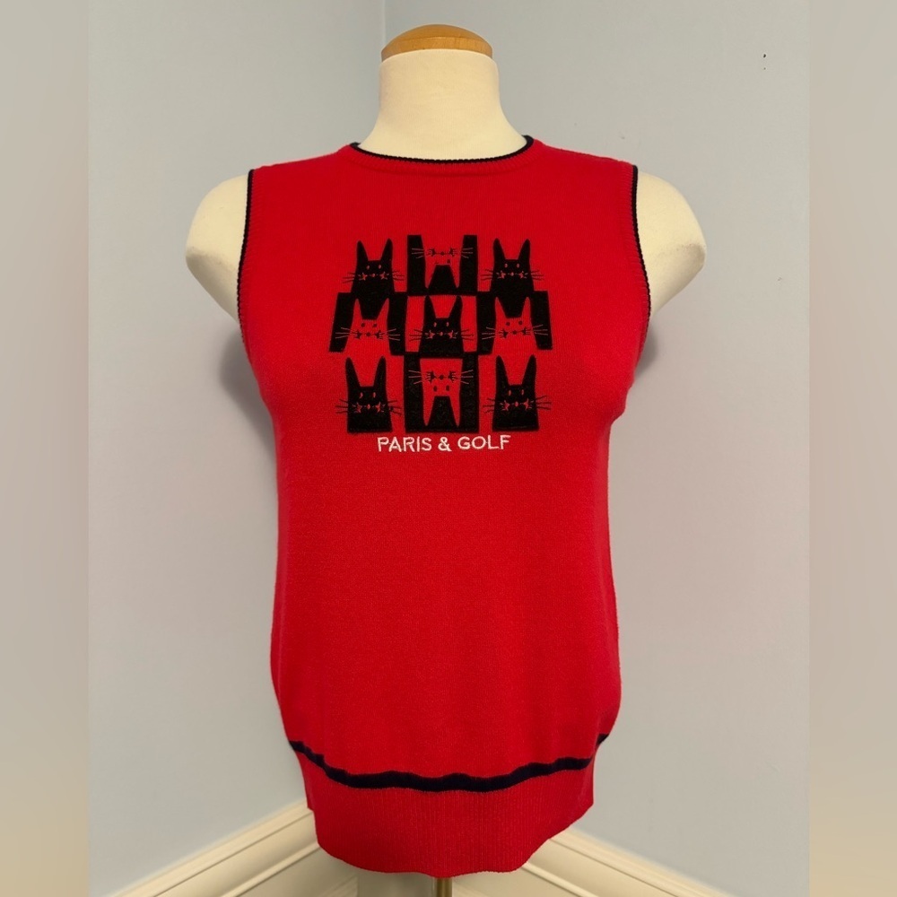 Lala C - golf collection embroidered sweater vest